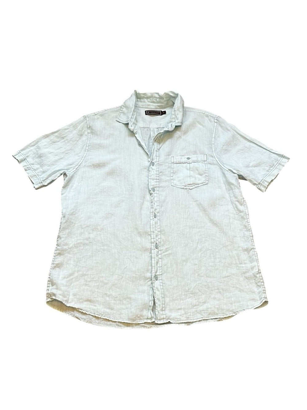 Patrick James Mens 100% Linen Button Up Shirt Summer Travel Breathable